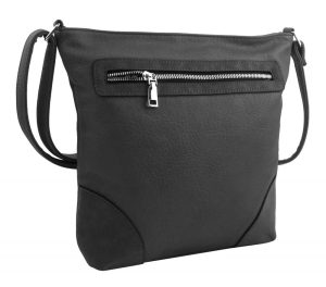Stredne veľká tmavo šedá crossbody dámska kabelka NH8123