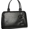 Čierna elegantná dámska kabelka s mašľou S411 GROSSO
