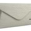 Luxusná krémová listová kabelka so strieborným nádychom SP126 GROSSO