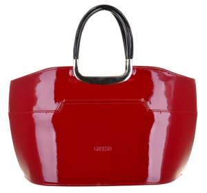 Elegantná červená lakovaná kabelka do ruky S5 GROSSO