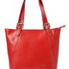 Veľká červená kožená dámska kabelka cez rameno L Artigiano
