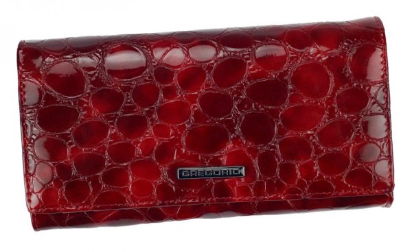 Gregorio Kožená červená dámska peňaženka v darčekovej krabičke