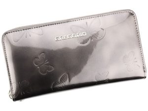 Gregorio luxusná sivá dámska kožená peňaženka v darčekovej krabičke