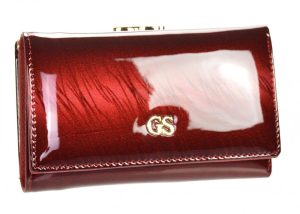 GROSSO Kožená menšia dámska peňaženka RFID červená v darčekovej krabičke