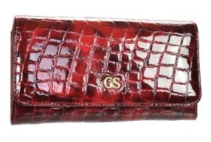 GROSSO Kožená dámska hrubá peňaženka RFID červená v darčekovej krabičke