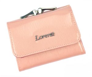 Kožená lososovo ružová malá dámska peňaženka RFID v krabičke Lorenti