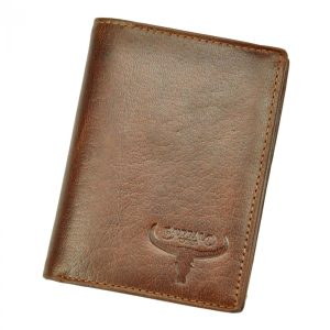 Kožená pánska peňaženka koňaková hnedá RFID v krabičke BUFFALO WILD