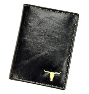 Čierna pánska kožená peňaženka v krabičke BUFFALO WILD