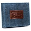 Kožená modrá pánska peňaženka v krabičke RFID Forever Young