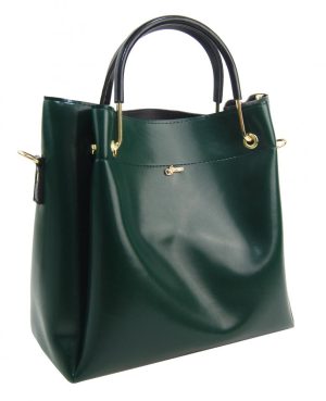 Smaragdová zelená elegantná dámska kabelka S728 GROSSO