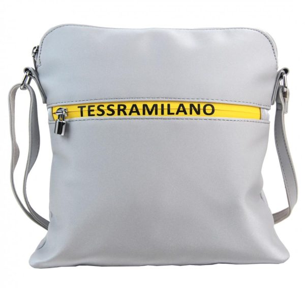 Športová crossbody dámska textilná kabelka 5329-BB strieborná