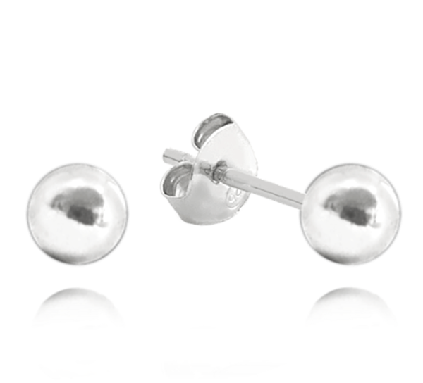 MINET Strieborné náušnice BALLS 5 mm