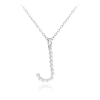 MINET Strieborný náhrdelník PEARLS písmeno "J" s perlami