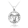 MINET Strieborný náhrdelník Zodiak - Kozorožec