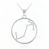 MINET Strieborný náhrdelník so znamením zverokruhu STARS - Škorpión - český krištáľ