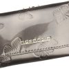 Gregorio sivá menšia dámska kožená peňaženka s motýľmi RFID v darčekovej krabičke