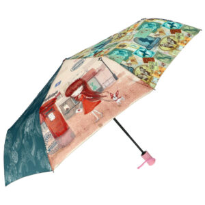 Sweet & Candy Automatický dámsky dáždnik s potlačou ružový