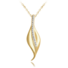 MINET Pozlátený luxusný strieborný náhrdelník so zirkónmi