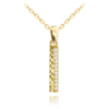 MINET Pozlátený náhrdelník z brúseného striebra so zirkónmi