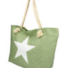 Veľká plážová taška zelená s hviezdou
