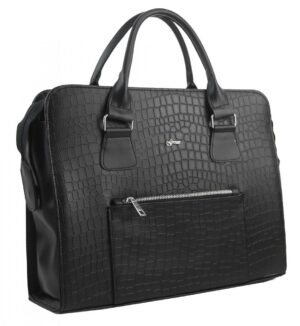 Dámska luxusná taška na notebook čierna matná ST04 15.6 palca GROSSO