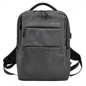 Pierre Cardin Elegantný tmavo šedý pánsky batoh s vreckom pre laptop