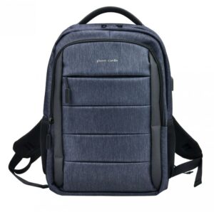 Pierre Cardin Elegantný modrý pánsky batoh s vreckom pre laptop