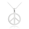 MINET Stříbrný náhrdelník PEACE