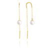 MINET Pozlátené strieborné náušnice s perlami