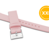 MINET XXL Prodloužený růžový řemínek z luxusní kůže Top Grain - 18 - XXL