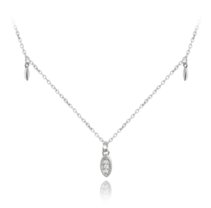 MINET Strieborný náhrdelník s malými príveskami