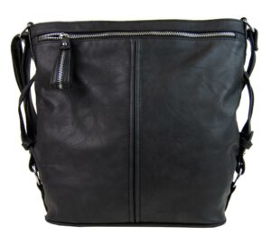 Moderná veľká crossbody kabelka 74-MH čierna