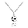 MINET Strieborný náhrdelník FOOTBALL