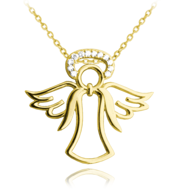 MINET Pozlátený strieborný náhrdelník ANGEL