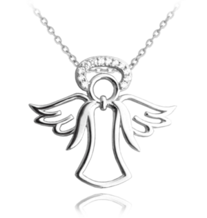 MINET Strieborný náhrdelník ANGEL