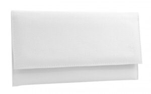 Elegantná biela tenká dámska listová kabelka SP07 GROSSO
