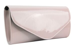 Dámska listová kabelka SP107 svetlo púdrový (jemne ružový) lak GROSSO