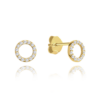 MINET Zlaté náušnice s bielymi zirkónmi Au 585/1000 0