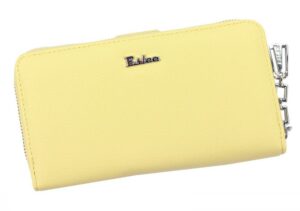 Eslee praktická žltá matná dámska peňaženka