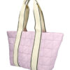 Veľká dámska kabelka v prešívanom dizajne ružovo-fialová