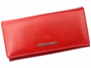 Gregorio Kožená červená matná dámska peňaženka v darčekovej krabičke