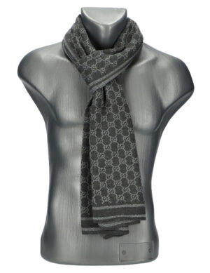 Pánsky šedý teplý zimný šál 192x33 cm