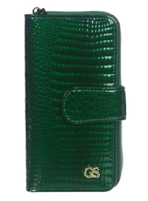 GROSSO Kožená dámska peňaženka RFID smaragdovo zelená v darčekovej krabičke