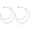 MINET Strieborné náušnice dvojité CIRCLES