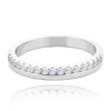 MINET+ Strieborný snubný prsteň s bielymi zirkónmi veľkosť 54