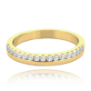 MINET+ Pozlátený strieborný snubný prsteň s bielymi zirkónmi veľkosť 62