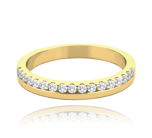 MINET+ Pozlátený strieborný snubný prsteň s bielymi zirkónmi veľkosť 60