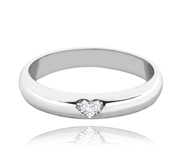 MINET+ Strieborný snubný prsteň s bielymi zirkónmi veľkosť 45
