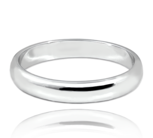 MINET+ Strieborný snubný prsteň 4 mm - veľkosť 62