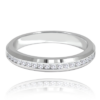 MINET+ Strieborný snubný prsteň s bielymi zirkónmi veľkosť 47